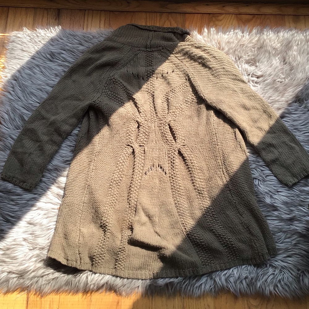 Anthropologie Angel of the North Cardigan Moss Sz M.